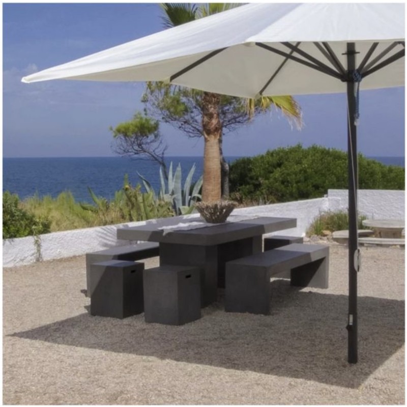 Orion91- Mesa de Jardín, De cemento,Color gris