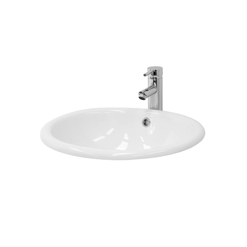 ORION91 -Lavabo encimera recto 61x46x18 cm Blanco