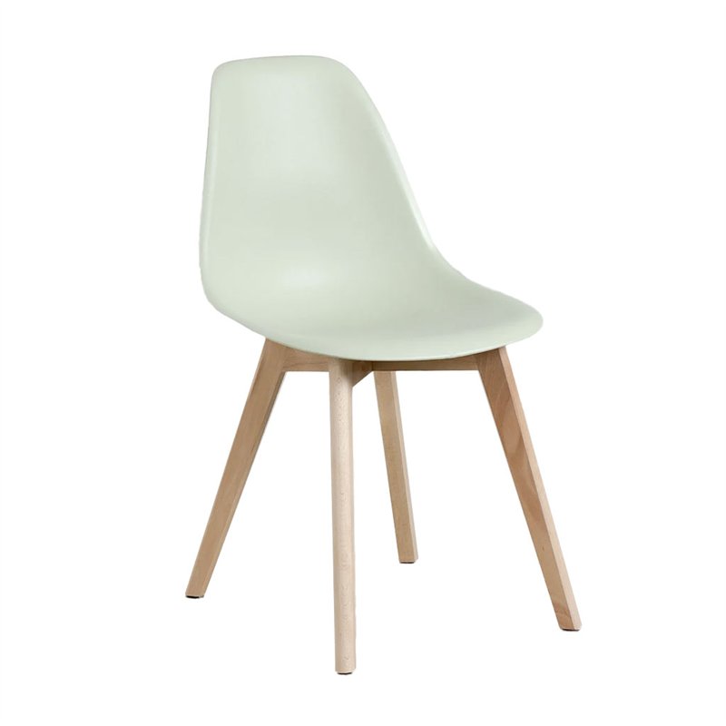 ORION91 Silla ARA Color Verde Jade y Patas Haya 46x55x83 cm Comedor Oficina Salón Teletrabajo Cocina – SpazioLuzio