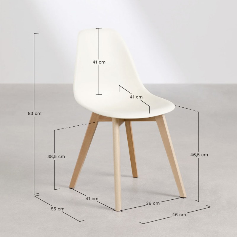 ORION91 Silla ARA Color (VARIOS COLORES) y Patas Haya 46x55x83 cm Comedor Oficina Salón Teletrabajo Cocina – SpazioLuzio
