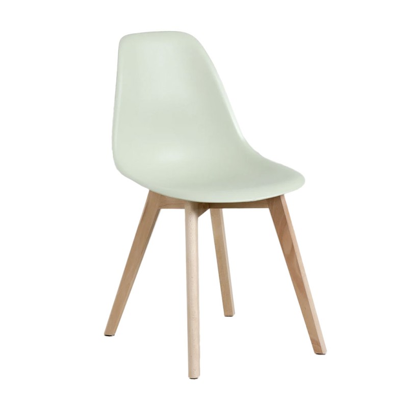 ORION91 Silla ARA Color Verde Jade y Patas Haya 46x55x83 cm Comedor Oficina Salón Teletrabajo Cocina – SpazioLuzio