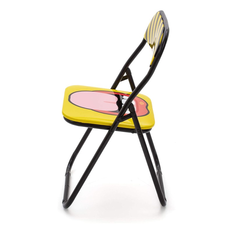 ORION91 Silla Plegable POP ART - Color (VARIOS COLORES) Negro 43x 43x 78,74 cm - SpazioLuzio