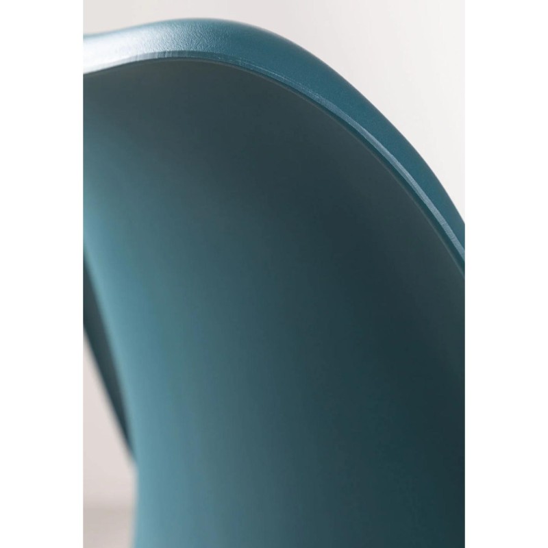 ORION91 Silla SIRIO Color Verde Azulado Asiento Acolchado Piel Sintética y Patas Haya 54x81x48cm Comedor Oficina Salón Teletraba