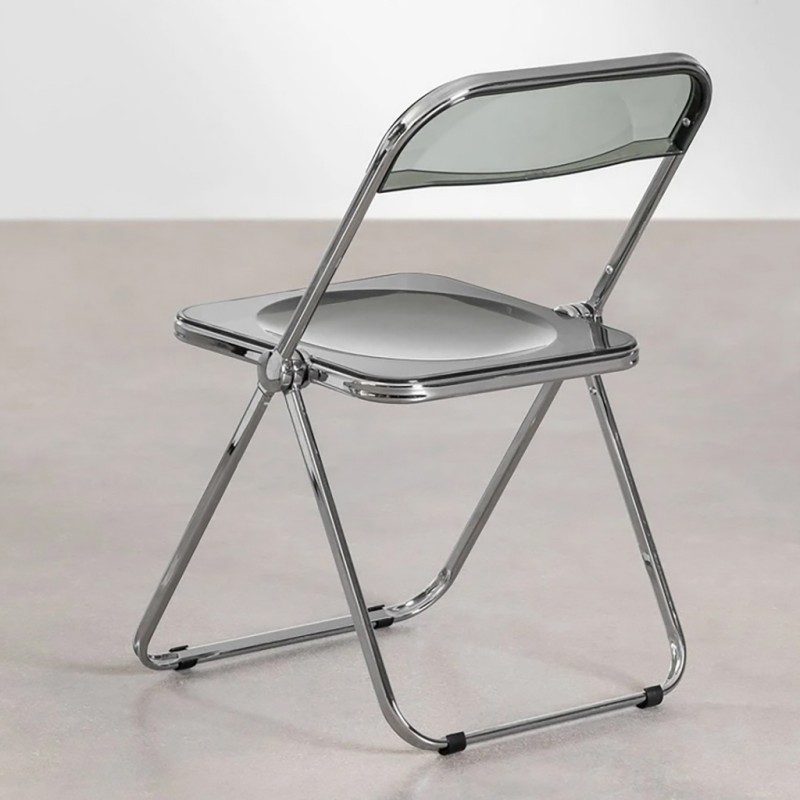ORION91 Silla Plegable LYRAE Gris Ahumado 48x75x53cm Comedor Oficina Salón Teletrabajo Cocina - SpazioLuzio