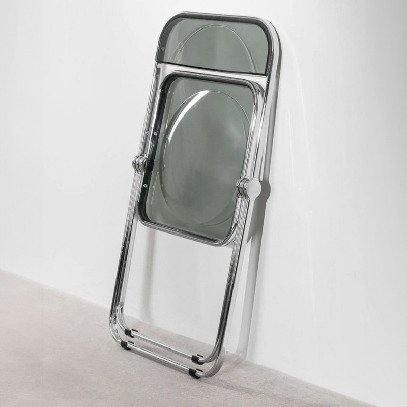ORION91 Silla Plegable LYRAE Gris Ahumado 48x75x53cm Comedor Oficina Salón Teletrabajo Cocina - SpazioLuzio