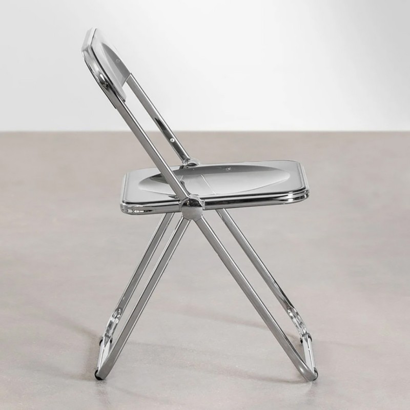 ORION91 Silla Plegable LYRAE Gris Ahumado 48x75x53cm Comedor Oficina Salón Teletrabajo Cocina - SpazioLuzio