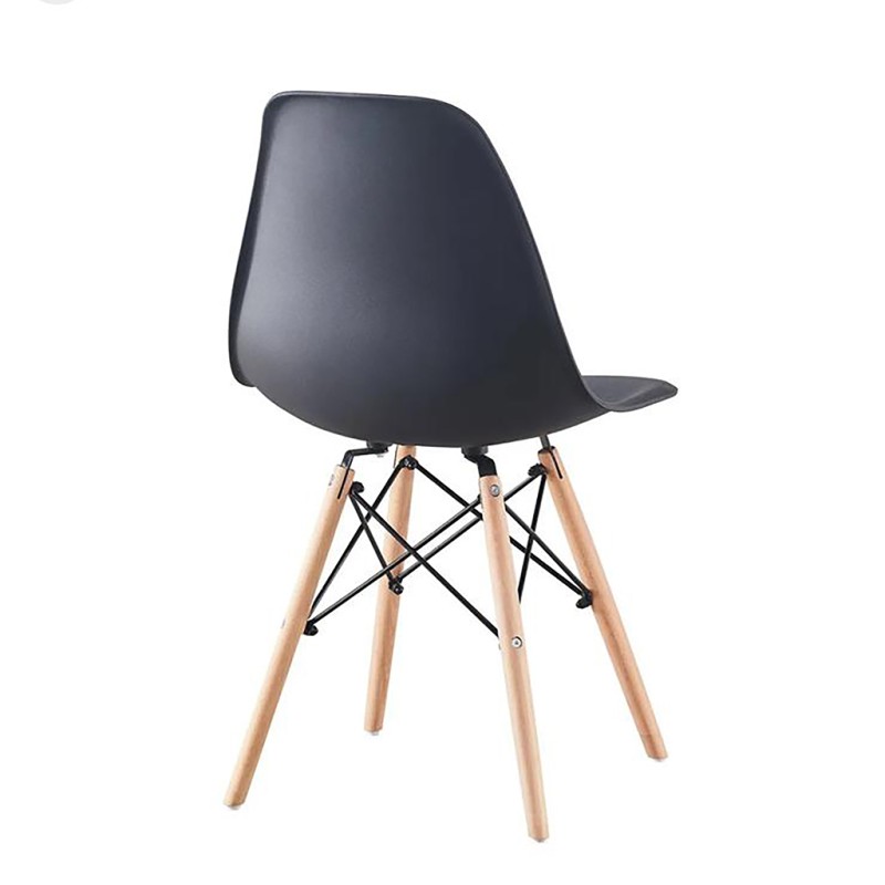 ORION91oficial® - Silla de Comedor, O91, Polipropileno Color Negroy Patas en (VARIOS COLORES) 46,5 x 48 x 82 cm, Hostelería-Bar-