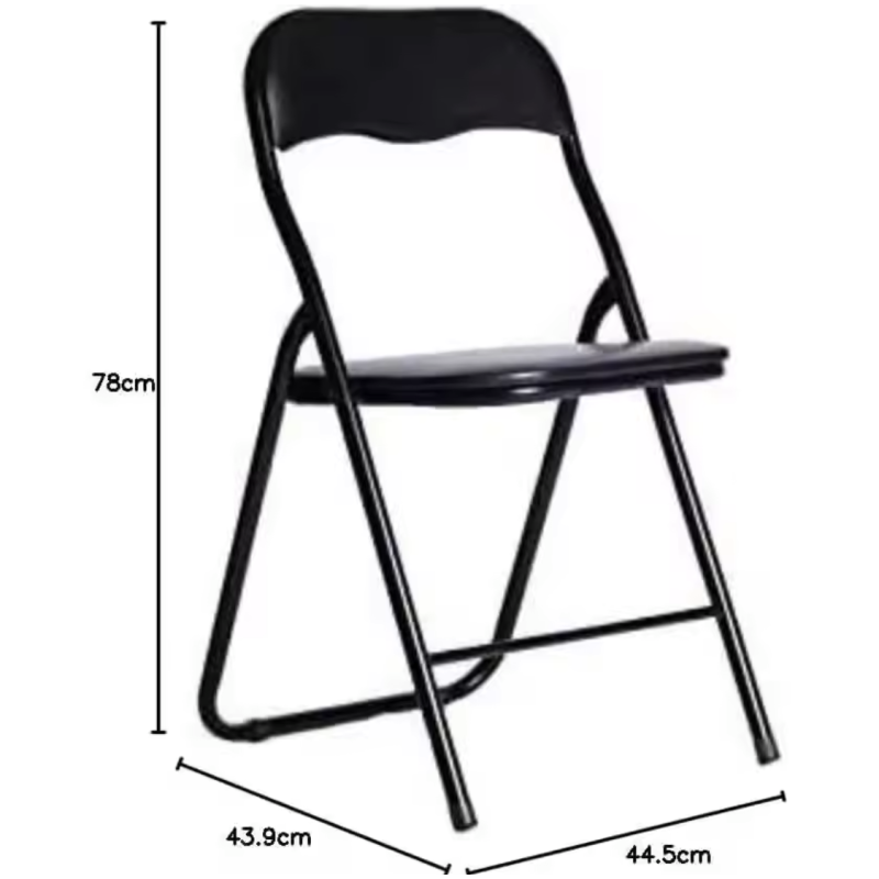 ORION91 Silla AQUILA Plegable Acolchada Piel Sintética y Estructura Metálica - Color ROJO 39 x 44 x 78 cm - SpazioLuzio