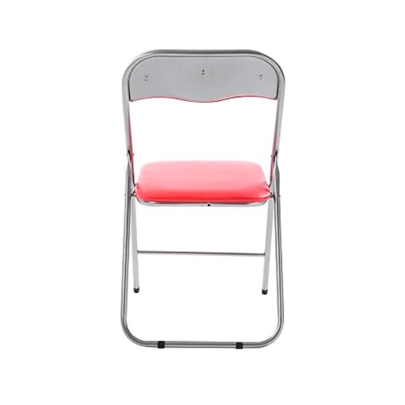 ORION91 Silla AQUILA Plegable Acolchada Piel Sintética y Estructura Metálica - Color ROJO 39 x 44 x 78 cm - SpazioLuzio