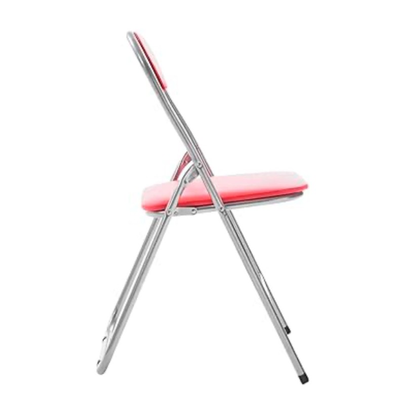 ORION91 Silla AQUILA Plegable Acolchada Piel Sintética y Estructura Metálica - Color ROJO 39 x 44 x 78 cm - SpazioLuzio
