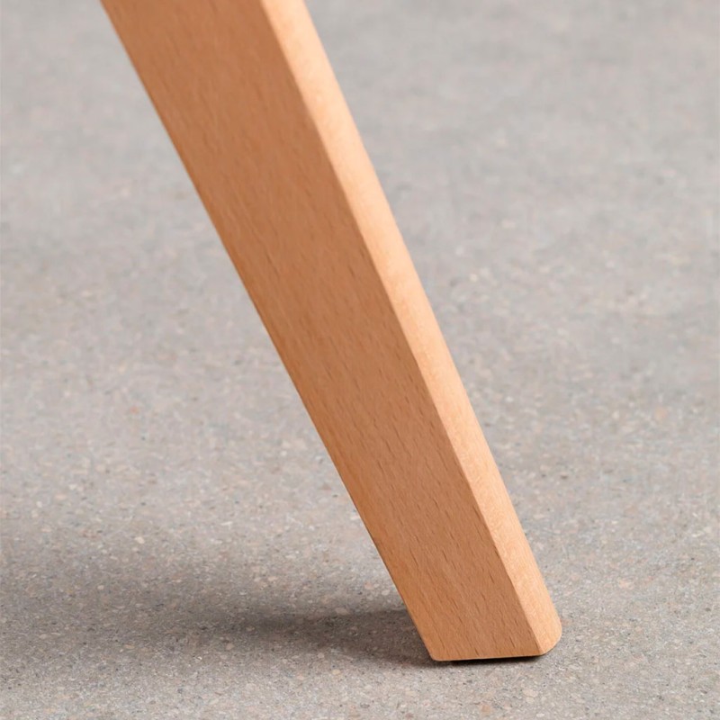 ORION91 Silla SIRIO Color Verde Militar Asiento Acolchado Piel Sintética y Patas Haya 54x81x48cm Comedor Oficina Salón Teletraba