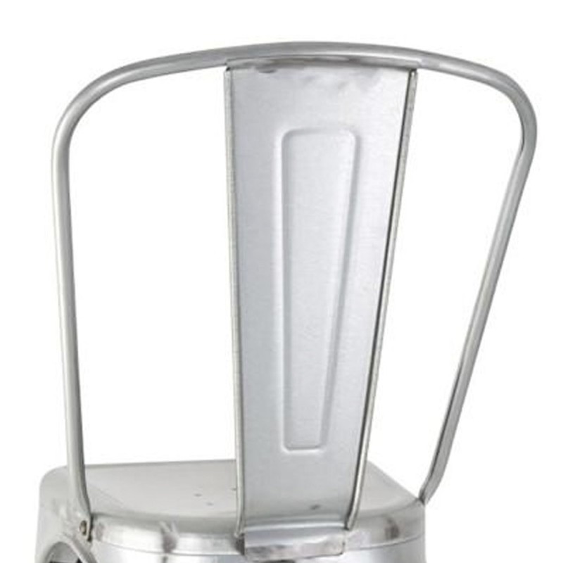 ORION91 Silla Acero BETA Gris Plata Apilable (84x45,5x52 cm) Estilo Industrial Convertible a Taburete Antideslizante Comedor Hos