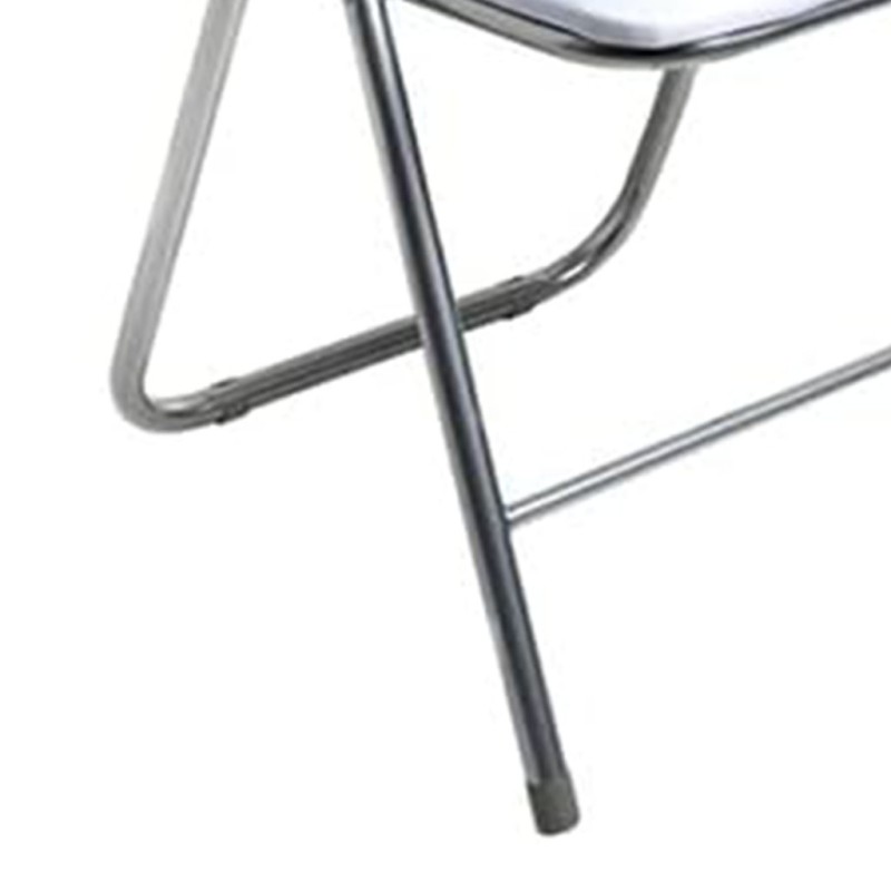 ORION91 Silla AQUILA Plegable Acolchada Piel Sintética y Estructura Metálica - Color BLANCO 39 x 44 x 78 cm - SpazioLuzio