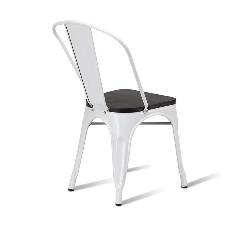 ORION91 Silla ORIONIS BLANCA Acero y Asiento Color (VARIOS COLORES) Apilables Comedor Oficina Salón Teletrabajo Cocina - SpazioL