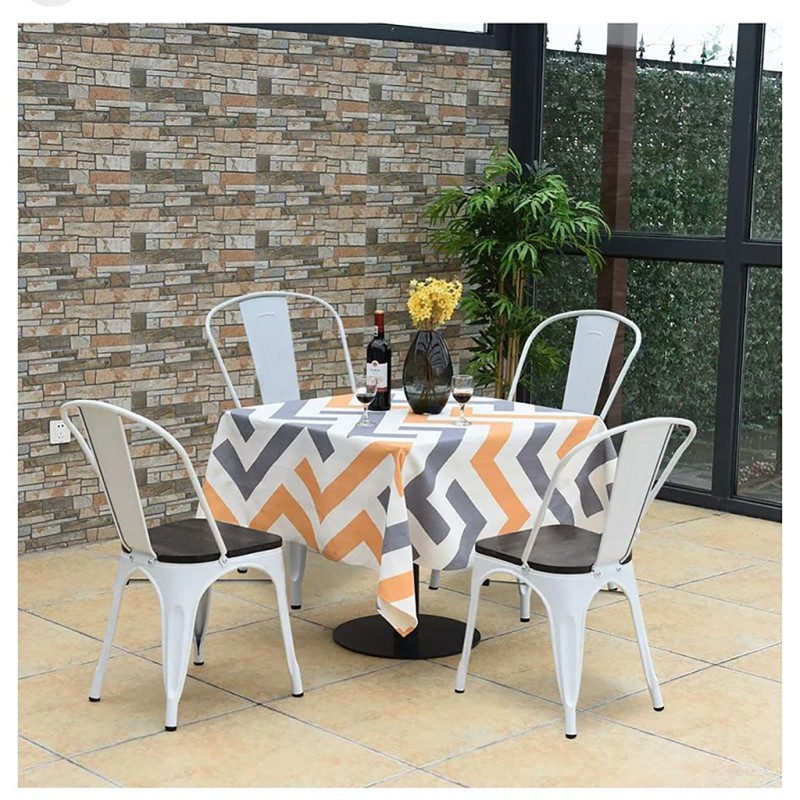 ORION91 Silla ORIONIS BLANCA Acero y Asiento Color (VARIOS COLORES) Apilables Comedor Oficina Salón Teletrabajo Cocina - SpazioL