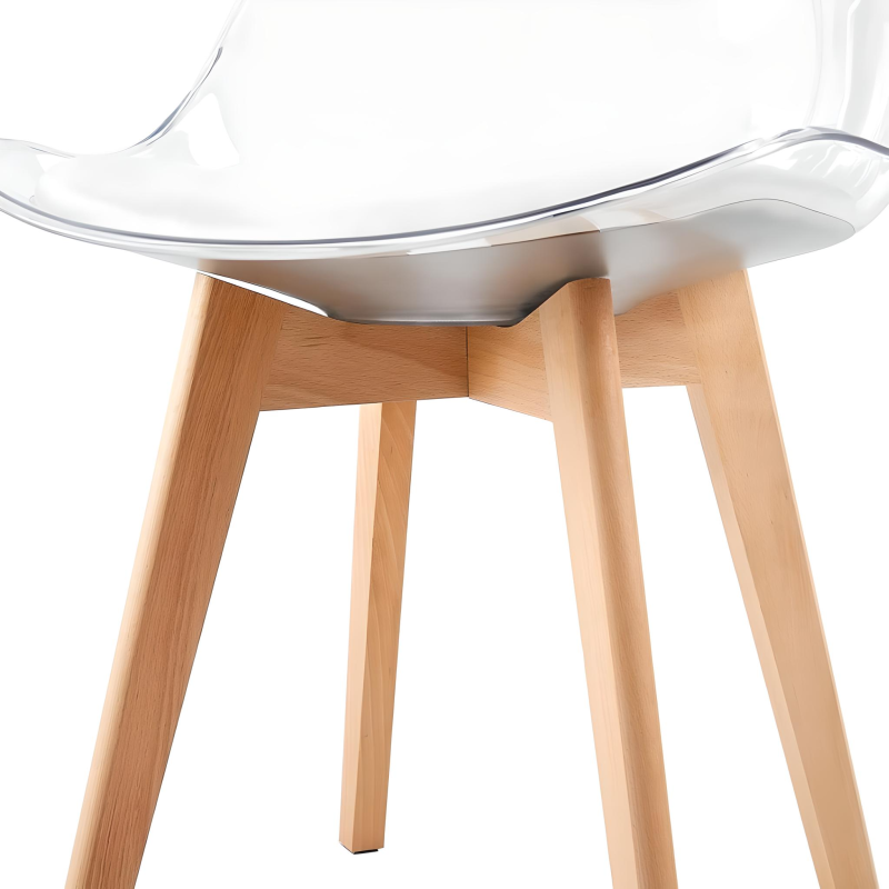 ORION91 Silla DRACO (VARIOS COLORES) Acolchado Piel Sintética Negro y Patas Haya 54x81x48cm Comedor Oficina Salón Teletrabajo Co