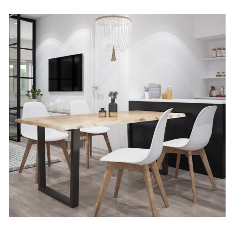 ORION91 Silla ARA Color (VARIOS COLORES) Patas Haya 46x55x83 cm Comedor Oficina Salón Teletrabajo Cocina - SpazioLuzio