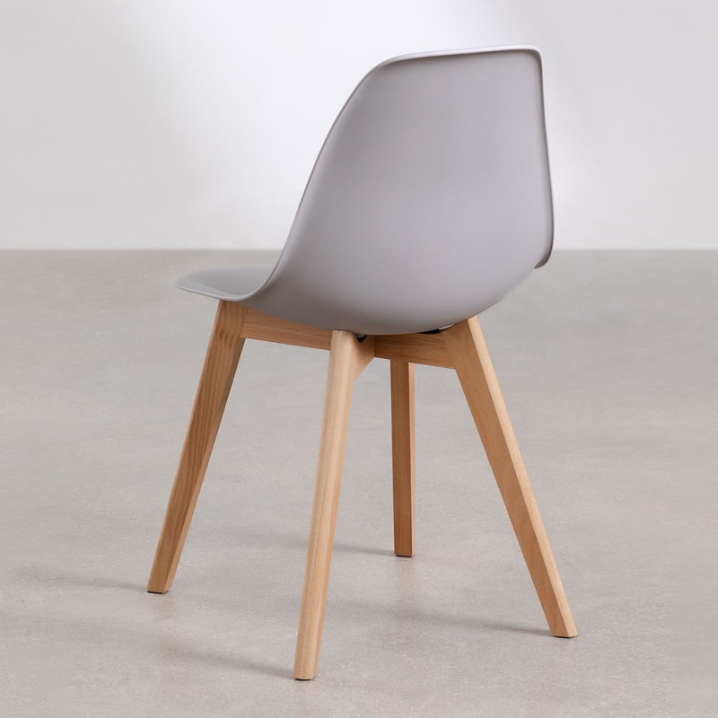 ORION91 Silla ARA y Patas Haya 46x55x83 cm Comedor Oficina Salón Teletrabajo Cocina - SpazioLuzio