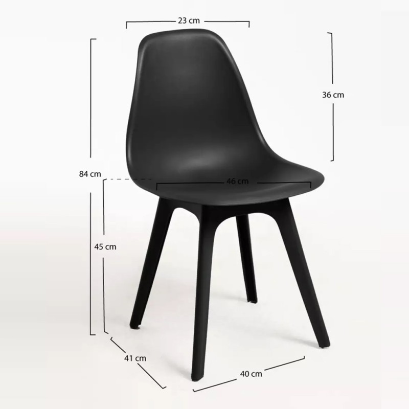 ORION91 Silla NORDIK Elegant Asiento y Patas Color (VARIOS COLORES) 46,5x82x39 cm Comedor Oficina Salón Teletrabajo Cocina - Spa