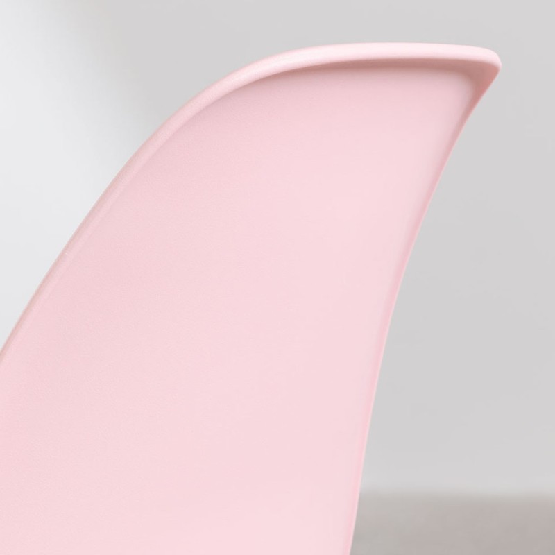 ORION91 Silla ARA Color Rosa Chicle y Patas Haya 46x55x83 cm Comedor Oficina Salón Teletrabajo Cocina - SpazioLuzio