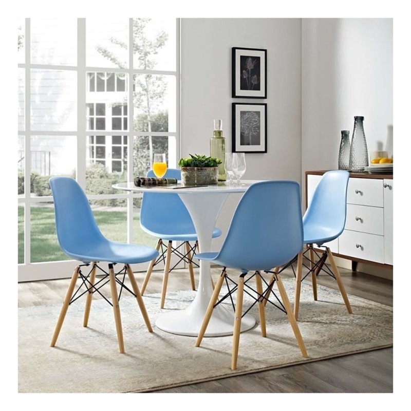 ORION91oficial® - Silla de Comedor, O91, Polipropileno Color Azul y Patas en (VARIOS COLORES) 46,5 x 48 x 82 cm, Hostelería-Bar-