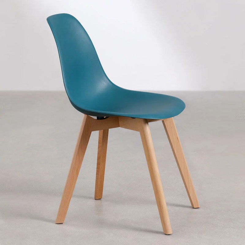 ORION91 Silla ARA Color (VARIOS COLORES) Intenso y Patas Haya 46x55x83 cm Comedor Oficina Salón Teletrabajo Cocina – SpazioLuzio