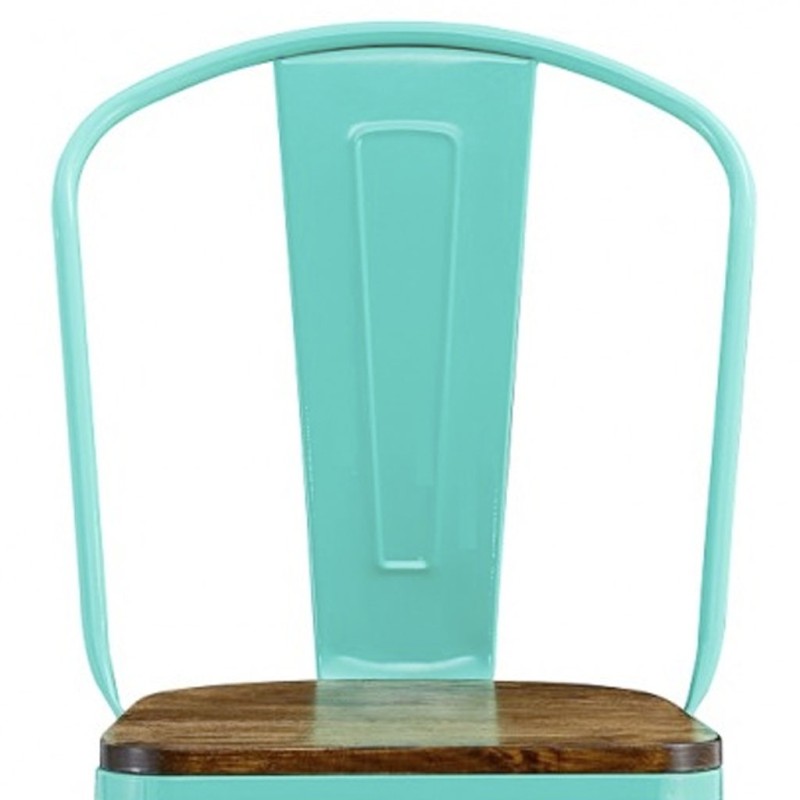 ORION91 Silla ORIONIS verde Agua Acero y Asiento Color (VARIOS COLORES) Apilables Comedor Oficina Salón Teletrabajo Cocina - Spa