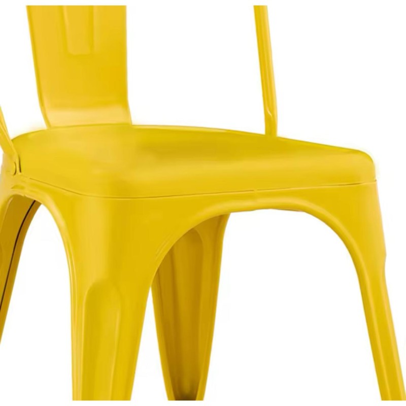 ORION91 Silla Acero BETA (VARIOS COLORES) Fresia Apilable (84x45,5x52 cm) Estilo Industrial Convertible a Taburete Antideslizant