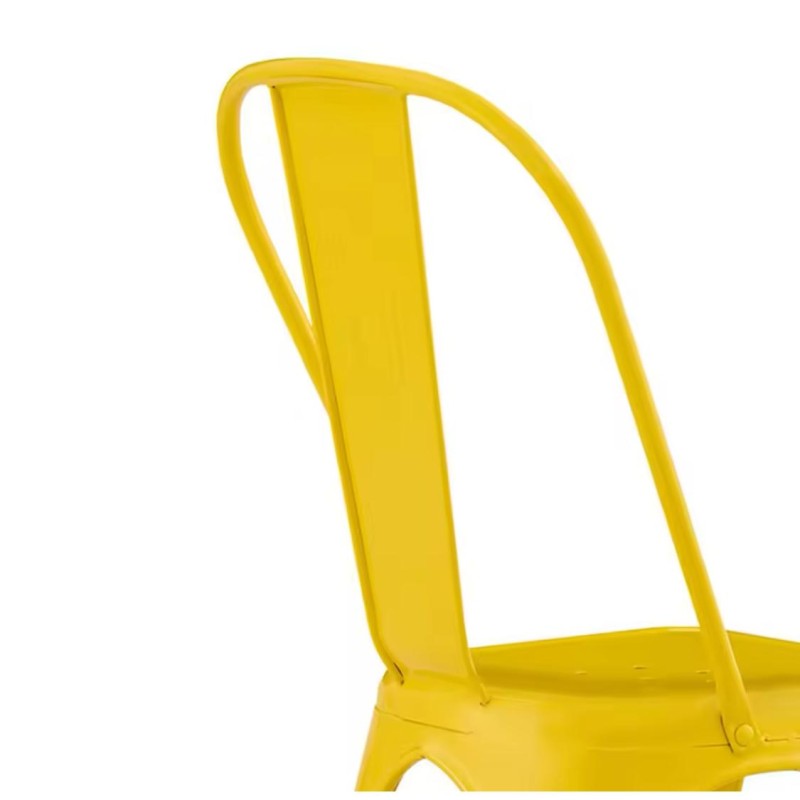 ORION91 Silla Acero BETA (VARIOS COLORES) Fresia Apilable (84x45,5x52 cm) Estilo Industrial Convertible a Taburete Antideslizant