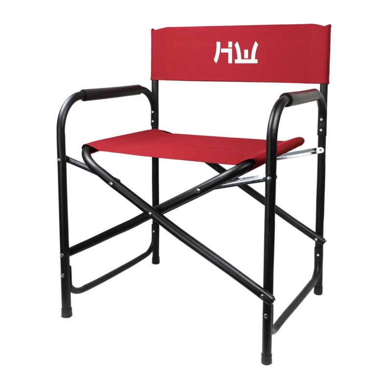 ORION91 Silla Director Plegable Aluminio (VARIOS COLORES) Tela Rojo HIDETOSHI WAKASHIMA 56 x 77 x 46 - SpazioLuzio