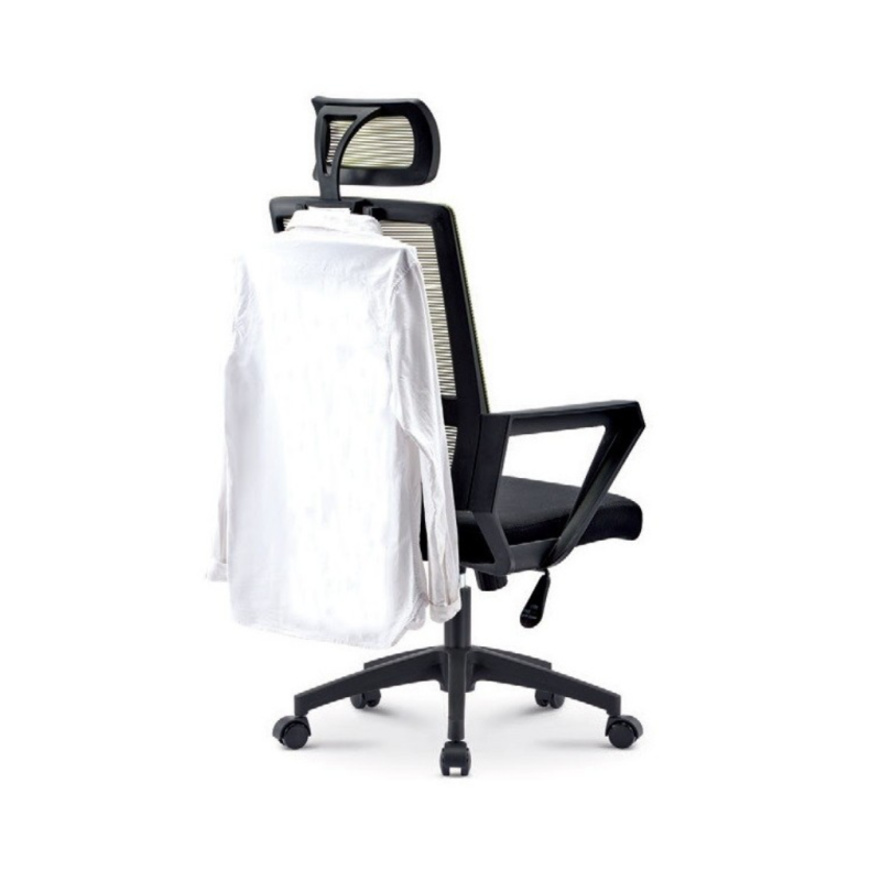 ORION91 Silla ESENTIAL de Oficina Director con Ruedas – Color Negro 🖤 Respaldo Ergonómico Transpirable Malla negra y Asiento Roj