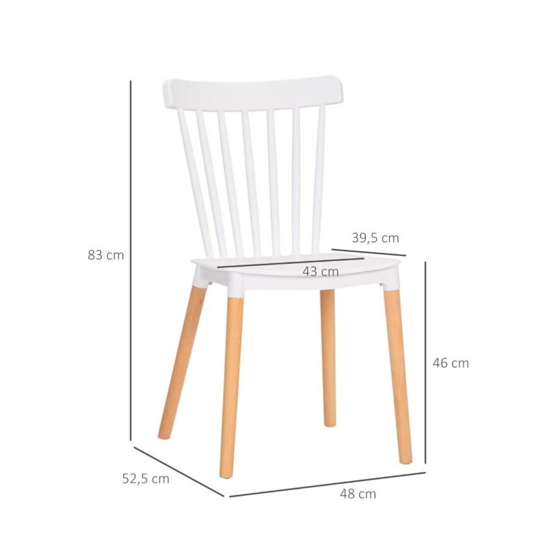 ORION91 Silla ALCIONE Color (VARIOS COLORES) Patas Haya 83x48x52,5cm Comedor Oficina Salón Teletrabajo Cocina - SpazioLuzio