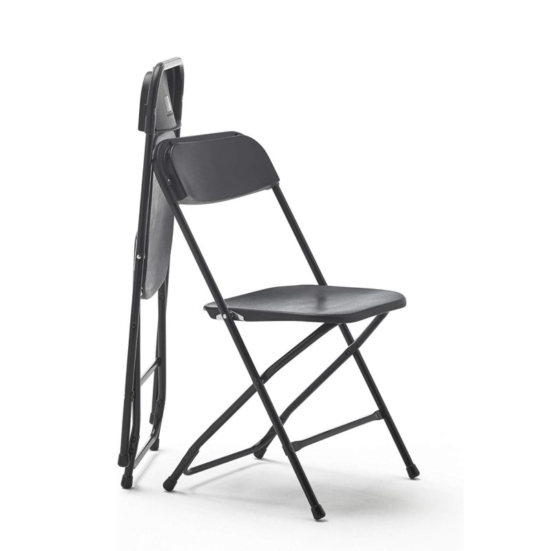 ORION91 Silla Plegable ANDROMEDA Polietileno y Estructura Metálica Color (VARIOS COLORES) (44x44x80 cm) Comedor Camping Oficina 