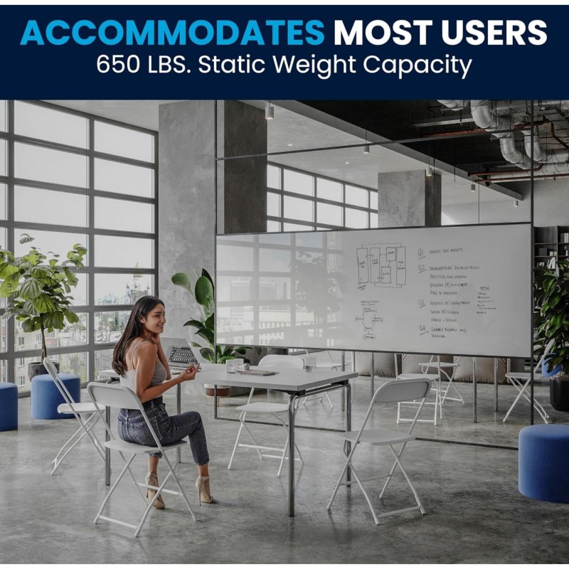 ORION91 Silla Plegable ANDROMEDA Polietileno y Estructura Metálica Color (VARIOS COLORES) (44x44x80 cm) Camping Comedor Oficina 