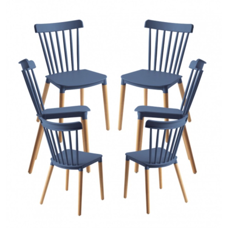 ORION91 Silla ALCIONE Color (VARIOS COLORES) Patas Haya 83x48x52,5cm Comedor Oficina Salón Teletrabajo Cocina - SpazioLuzio