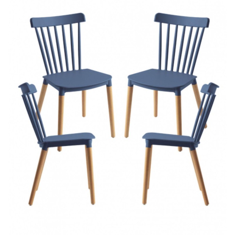 ORION91 Silla ALCIONE Color (VARIOS COLORES) Patas Haya 83x48x52,5cm Comedor Oficina Salón Teletrabajo Cocina - SpazioLuzio