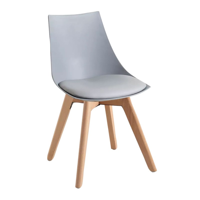 ORION91 Silla ALFA Acolchado Color (VARIOS COLORES) Madera de Haya 48x55x78cm Comedor Oficina Salón Teletrabajo Cocina - SpazioL