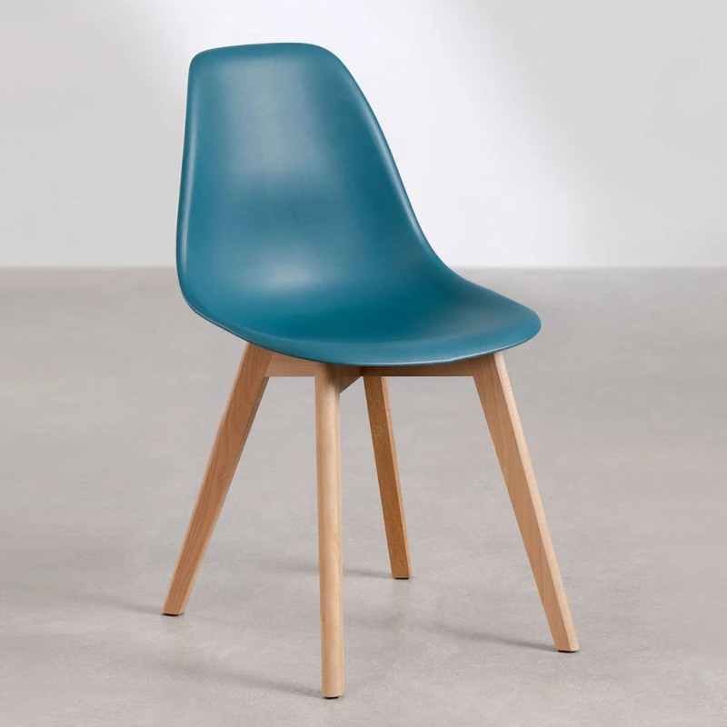 ORION91 Silla ARA Color (VARIOS COLORES) Intenso y Patas Haya 46x55x83 cm Comedor Oficina Salón Teletrabajo Cocina – SpazioLuzio