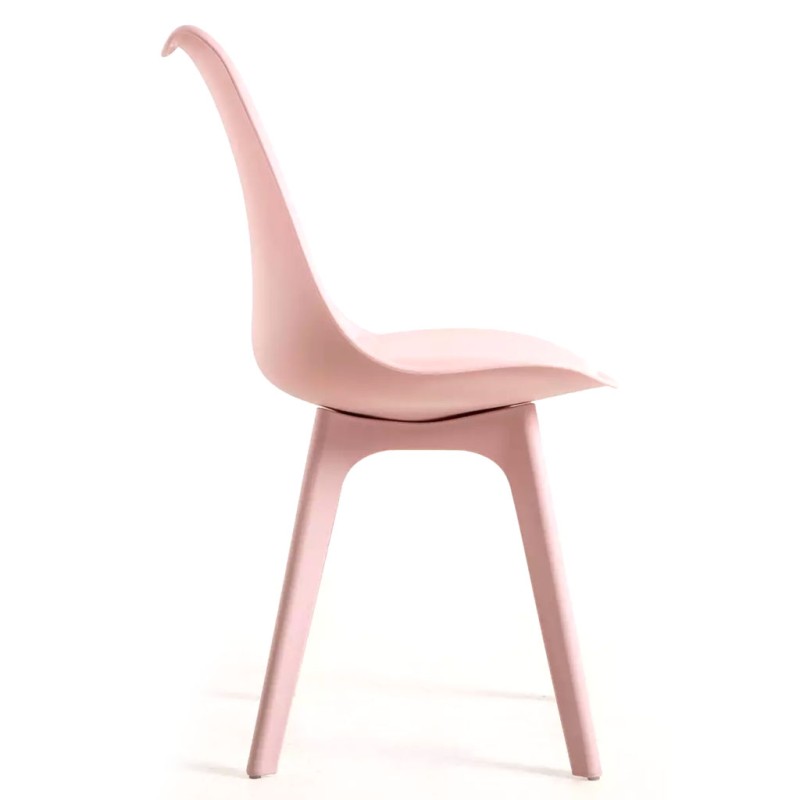 ORION91 Silla BOREAL Asiento Acolchado Piel Sintética y Patas Color (VARIOS COLORES) 48x43x82cm Comedor Oficina Salón Teletrabaj