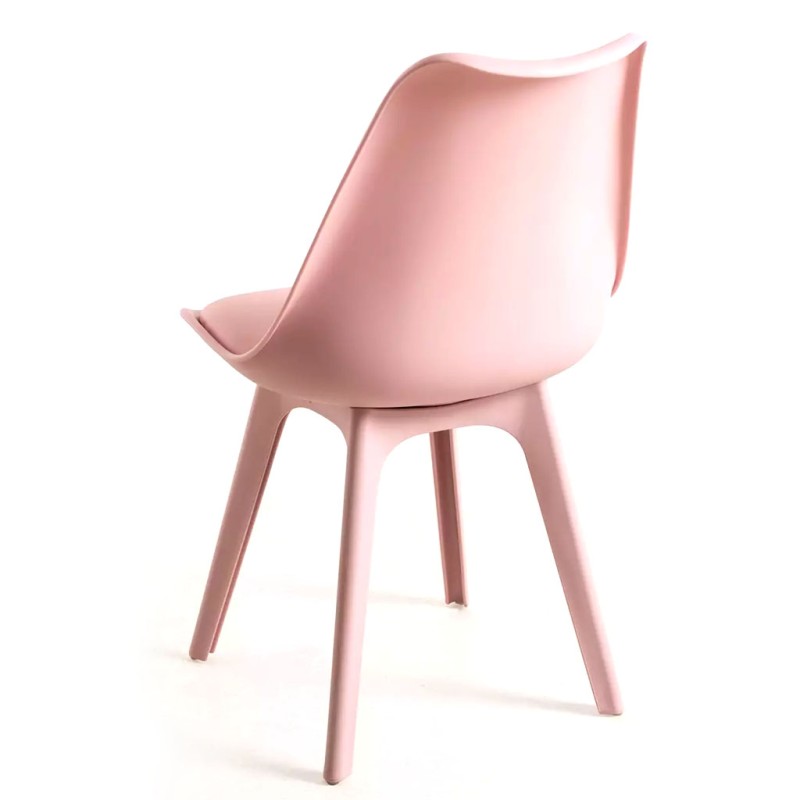 ORION91 Silla BOREAL Asiento Acolchado Piel Sintética y Patas Color (VARIOS COLORES) 48x43x82cm Comedor Oficina Salón Teletrabaj