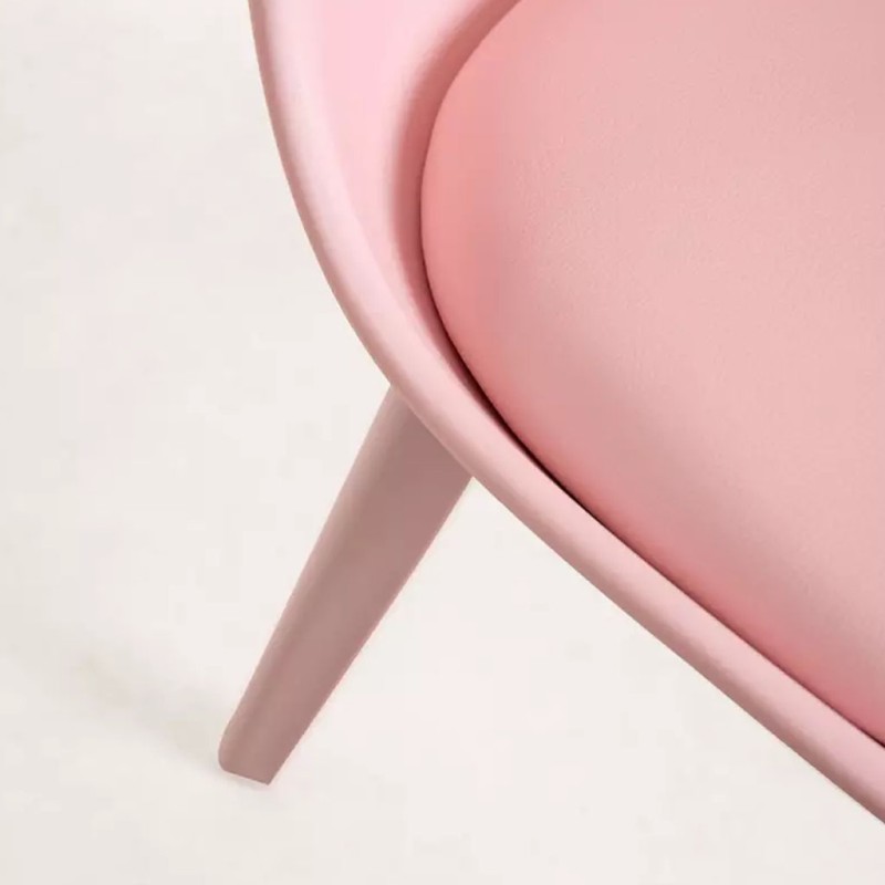 ORION91 Silla BOREAL Asiento Acolchado Piel Sintética y Patas Color (VARIOS COLORES) 48x43x82cm Comedor Oficina Salón Teletrabaj