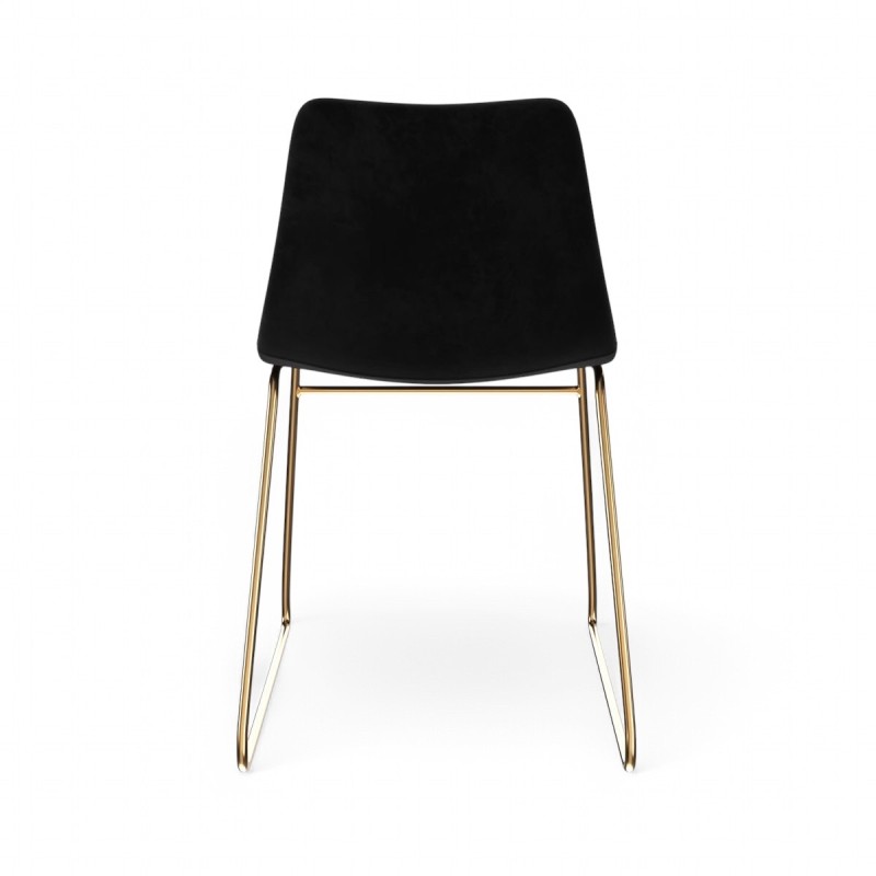 ORION91 Silla DEMBE Terciopelo (VARIOS COLORES) Dorado Mate (79,5x47x54 cm) Comedor Salón Hostelería - SpazioLuzio