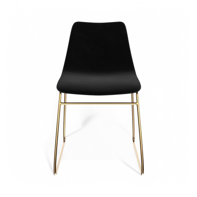 ORION91 Silla DEMBE Terciopelo (VARIOS COLORES) Dorado Mate (79,5x47x54 cm) Comedor Salón Hostelería - SpazioLuzio