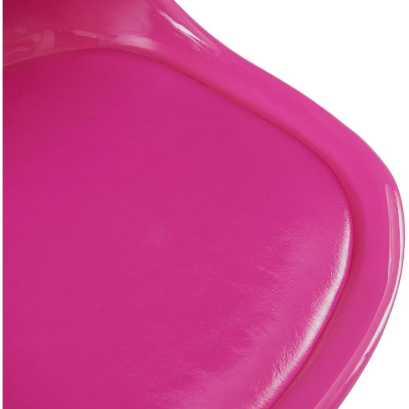 ORION91 Silla DRACO Fucsia Espejo Piel Sintética Acolchado Patas (VARIOS COLORES) de Haya 54x81x48cm Comedor Oficina Salón Telet