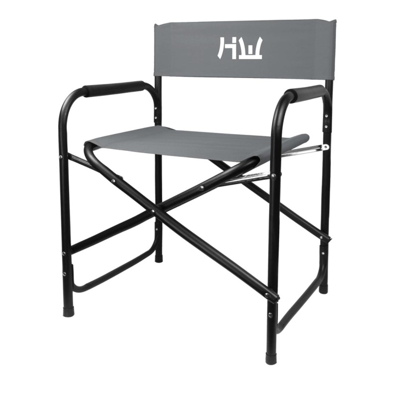 ORION91 Silla Director Plegable Aluminio (VARIOS COLORES) Tela Gris HIDETOSHI WAKASHIMA 56 X 77 X 46 - Spazioluzio