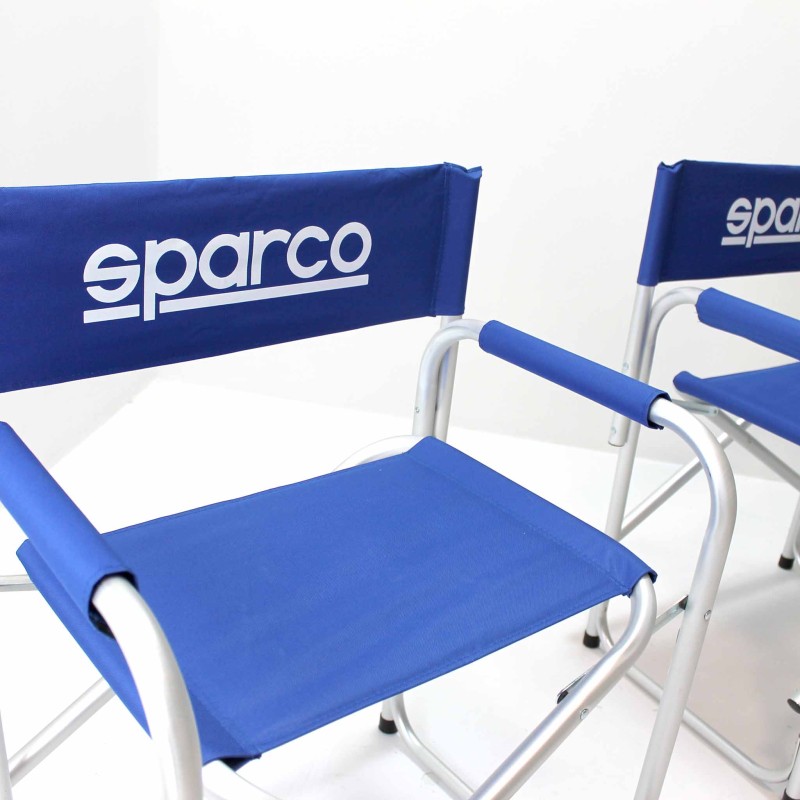 ORION91 Silla Director Plegable SPARCO en Aluminio con Lona (VARIOS COLORES) 59x78x42cm - SpazioLuzio