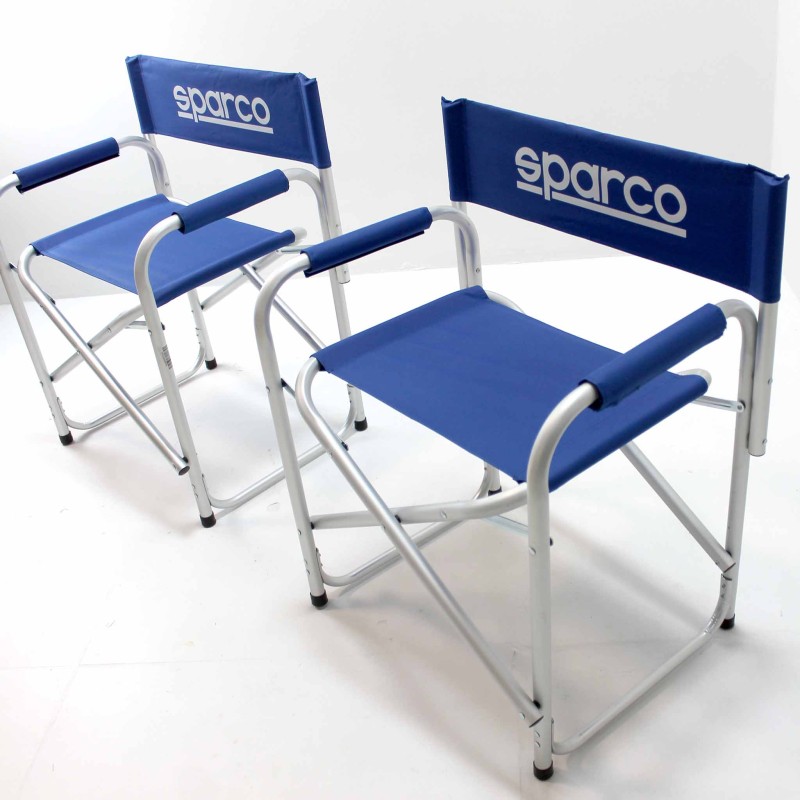 ORION91 Silla Director Plegable SPARCO en Aluminio con Lona (VARIOS COLORES) 59x78x42cm - SpazioLuzio