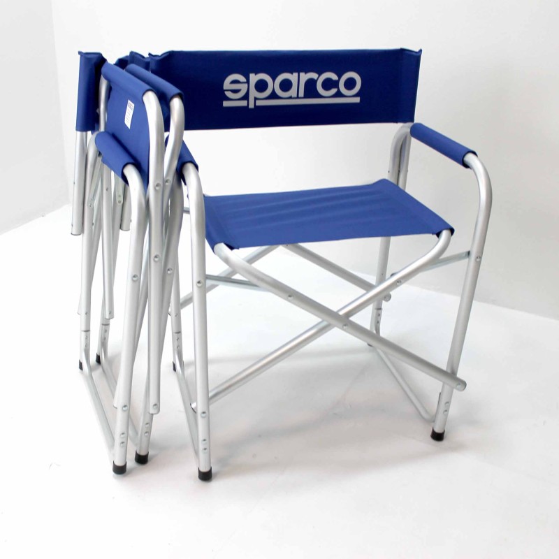 ORION91 Silla Director Plegable SPARCO en Aluminio con Lona (VARIOS COLORES) 59x78x42cm - SpazioLuzio