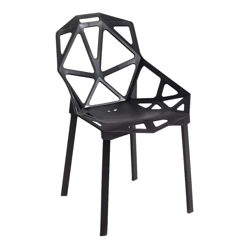 ORION91 Silla ELECTRA Color (VARIOS COLORES) Acero y Polipropileno 54x59x80cm Comedor Oficina Salón Teletrabajo Cocina - SpazioL