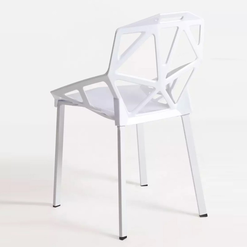 ORION91 Silla ELECTRA Color (VARIOS COLORES) Estructura Negra 54x59x80cm Comedor Oficina Salón Teletrabajo Cocina - SpazioLuzio